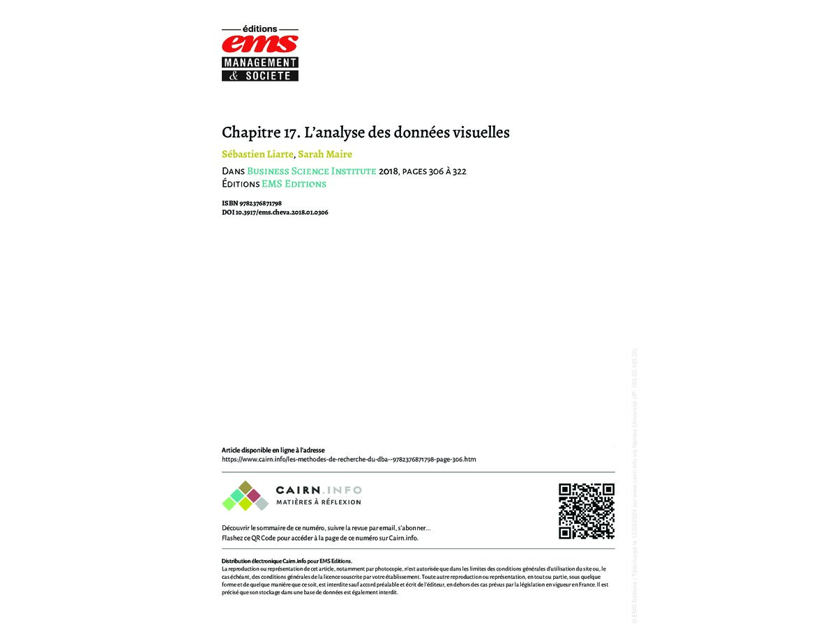 L’analyse des données visuelles